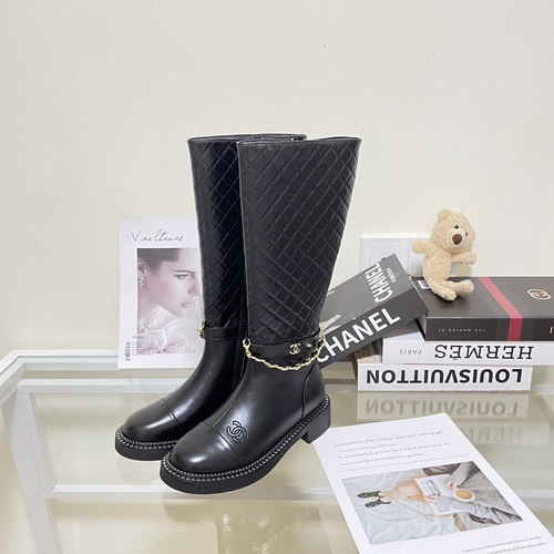 Chanel high sale boots 2019