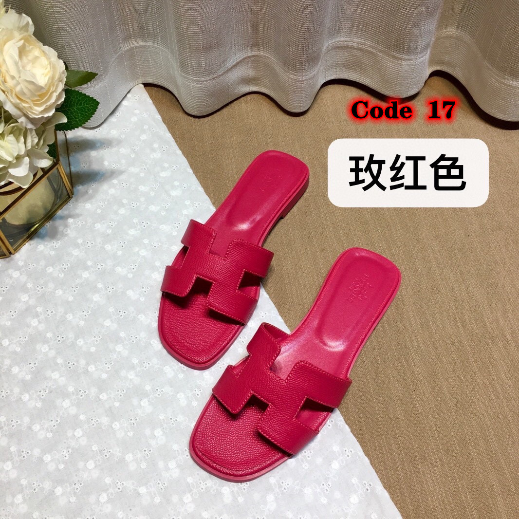 Hermes slippers online red