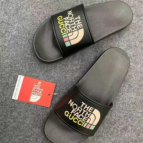 Grey north face discount slippers