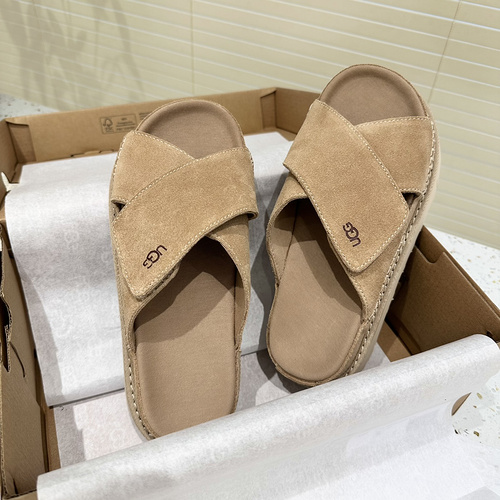 Ugg tan brookside online slide sandals