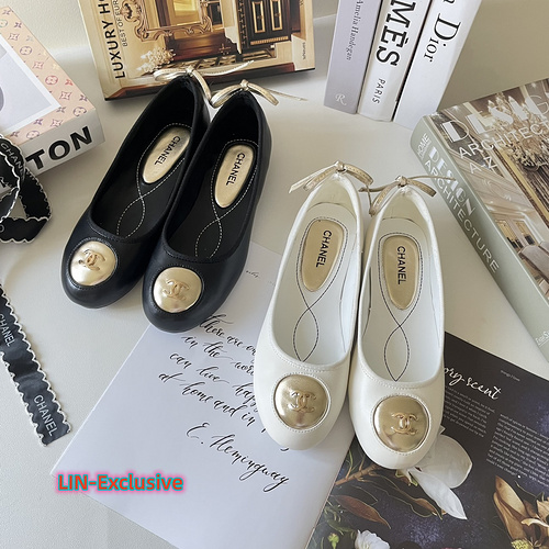 Chanel best sale gold shoes